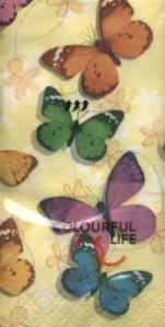 10 bedruckte Taschentücher TT mariposas coloradas,  Tiere,  Sommer,  bedruckte papiertaschentücher