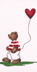 10 bedruckte Taschentücher TT messenger of love,  Ereignisse,  Tiere,  Everyday,  bedruckte papiertaschentücher,  Bären,  Herzen