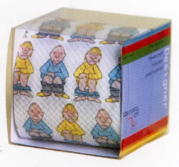 1 roles printed toilet paper - 3-ply - 200 sheets Topi shit!,  Everyday,  printed toilet paper,  Persons on the toilet,  white background