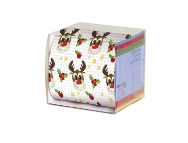 1 roles printed toilet paper - 3-ply - 200 sheets Topi bambi,  Winters,  Christmas,  printed toilet paper
