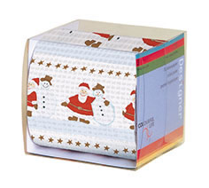 1 roles printed toilet paper - 3-ply - 200 sheets Topi santa and snowman,  Winters,  Christmas,  printed toilet paper