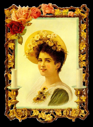 1 Bogen Glanzbilder , Poesiebilder,  Blumen,  Glanzbilder,  Personen,  Menschen