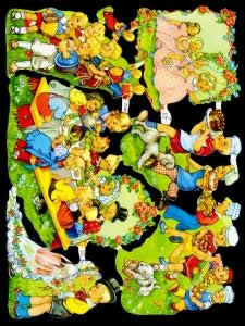 1 Bogen Glanzbilder mit Glimmer , Blumen,  Tiere,  Glanzbilder mit Glimmer,  Ereignisse,  Everyday,  Hochzeitsfest
