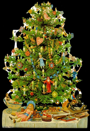 1 Bogen Glanzbilder mit Glimmer , Sonstiges,  Glanzbilder mit Glimmer,  Ereignisse,  Weihnachten,  Weihnachtsbaum,  Spielzeug,  Baumschmuck