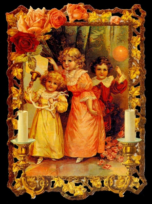 1 Bogen Glanzbilder mit Glimmer , Glanzbilder mit Glimmer,  Kinder,  Blumen,  Sonstiges,  Everyday,  Viktoriankinder mit Luftballon,  Blätter,  Kerzen,  Rosen