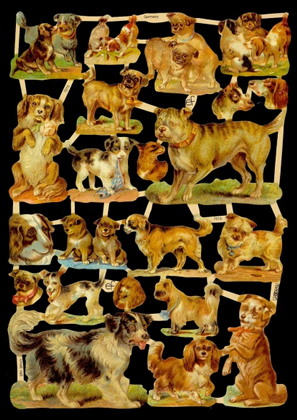 1 Bogen Glanzbilder ,  Sonstiges,  Glanzbilder,  Tiere,  Everyday,  Hunde