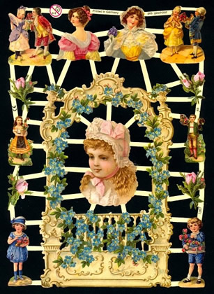 1 Bogen Glanzbilder , Kinder,  Blumen,  Sonstiges,  Glanzbilder,  Everyday,  Viktorians,  Rosen