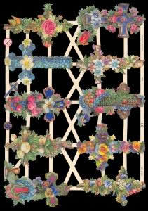 1 Bogen Glanzbilder , Ereignisse,  Blumen,  Glanzbilder,  Sonstiges,  Everyday,  Rosen,  Kreuz,  Konfirmation,  Kommunion