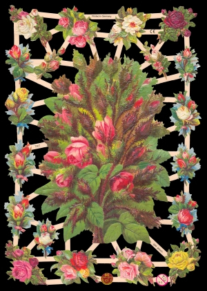 1 Bogen Glanzbilder mit Glimmer ,  Blumen,  Glanzbilder mit Glimmer,  Sonstiges,  Sommer,  Rosen