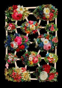 1 Bogen Glanzbilder ,  Blumen,  Glanzbilder,  Sommer