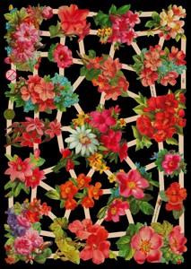 1 Bogen Glanzbilder ,  Blumen,  Glanzbilder,  Sommer