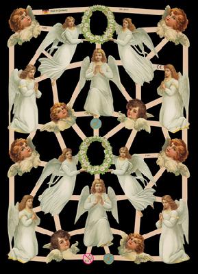 1 bows Scrap reliefs with glimmer , Flowers,  Christmas,  angel,  scraps with glimmer,  Everyday