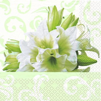 20 Servietten - 25 x 25 cm Leonora,  Blumen -  Sonstige,  Sommer,  cocktail servietten,  Lilien