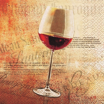 20 Servietten - 25 x 25 cm Classic Red Wine,  Sonstiges - Schriften,  Getränke - Wein / Sekt,  Everyday,  cocktail servietten