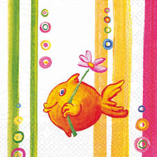 20 Servietten - 33 x 33 cm ,  Sonstiges - Muster,  Tiere - Fische,  Everyday,  lunchservietten