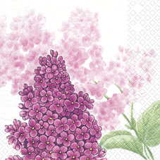 20 Servietten - 33 x 33 cm ,  Blumen - Flieder,  Sommer,  lunchservietten