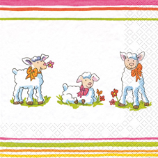 20 Servietten - 33 x 33 cm 3 Lambs,  Tiere - Schafe,  Ostern,  lunchservietten,  Lämmer