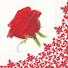 20 Servietten - 33 x 33 cm Valentine Rose,  Blumen - Rosen,  Sommer,  lunchservietten