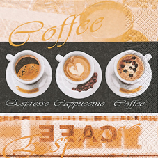 20 Servietten - 33 x 33 cm Coffeetime, Sonstiges - Schriften,  Getränke -  Sonstige,  Getränke Kaffee / Tee,  Everyday,  lunchservietten,  Kaffebohnen