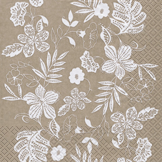 20 Servietten - 33 x 33 cm Carla stein,  Blumen -  Sonstige,  Everyday,  lunchservietten