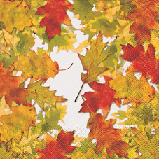 20 Servietten - 33 x 33 cm Colourful Leaves,  Sonstiges -  Sonstiges,  Pflanzen -  Sonstige,  Herbst - Blätter / Laub,  Herbst,  lunchservietten