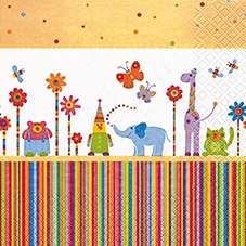 20 Servietten - 33 x 33 cm Circus, Tiere - Elefanten,  Tiere - Giraffen,  Sonstiges - Muster,  Blumen -  Sonstige,  Everyday,  lunchservietten