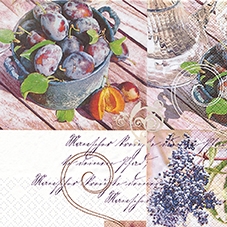20 Servietten - 33 x 33 cm Fresh Plums,  Sonstiges - Schriften,  Früchte -  Sonstige,  Sommer,  lunchservietten,  Pflaumen