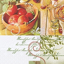 20 Servietten - 33 x 33 cm Fresh Apples,  Sonstiges - Schriften,  Früchte - Äpfel,  Sommer,  lunchservietten