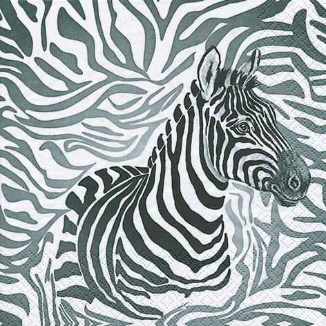 20 Servietten - 33 x 33 cm Zebra,  Tiere - Zebras,  Regionen - Afrika,  Everyday,  lunchservietten
