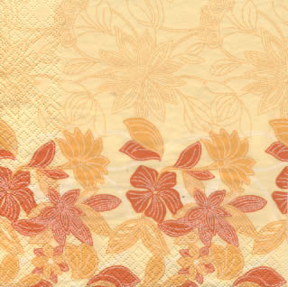 20 Servietten - 33 x 33 cm Dotted Flowers orange,  Blumen,  Everyday,  lunchservietten