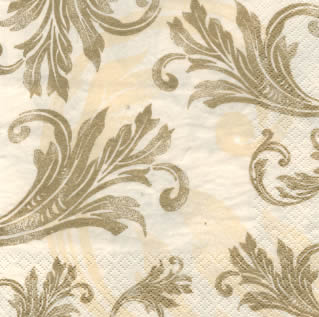 20 Servietten - 33 x 33 cm Classy Ornaments gold,  Sonstiges - Muster,  Blumen,  Everyday,  lunchservietten