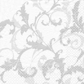 20 Servietten - 25 x 25 cm Barock Blades silber,  Sonstiges -  Sonstiges,  Weihnachten,  cocktail servietten