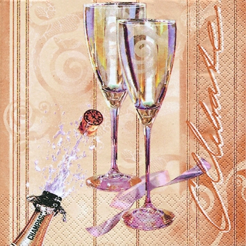 20 Servietten - 25 x 25 cm Celebration,  Getränke - Wein / Sekt,  Ereignisse - Feier,  Everyday,  cocktail servietten