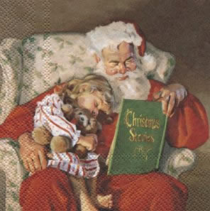 20 Servietten - 25 x 25 cm Santa,  Menschen - Kinder,  Weihnachten - Weihnachtsmann,  Weihnachten,  cocktail servietten