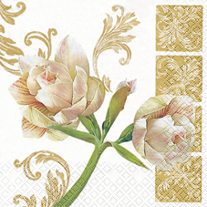20 Servietten - 33 x 33 cm Amaryllis with Ornaments,  Sonstiges - Muster,  Blumen -  Sonstige,  Everyday,  lunchservietten