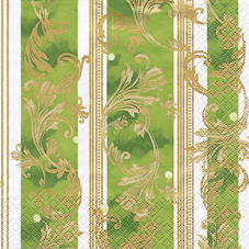 20 Servietten - 33 x 33 cm Nobless grün,  Sonstiges - Muster,  Weihnachten,  lunchservietten