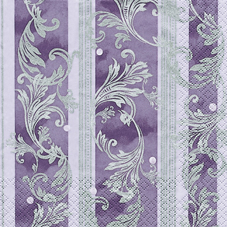 20 Servietten - 33 x 33 cm Nobless lila,  Sonstiges - Muster,  Weihnachten,  lunchservietten