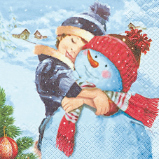20 Servietten - 33 x 33 cm Anton,  Menschen - Kinder,  Winter - Schneemänner,  Weihnachten,  lunchservietten