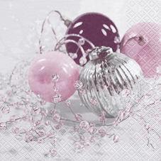 20 Servietten - 33 x 33 cm Christelle lila,  Weihnachten - Baumschmuck,  Weihnachten,  lunchservietten