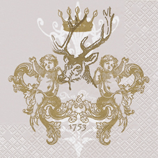 20 Servietten - 33 x 33 cm Royal Deer stein,  Tiere - Reh / Hirsch,  Weihnachten - Engel,  Everyday,  lunchservietten