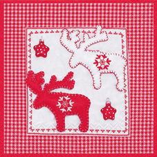 20 Servietten - 33 x 33 cm Lars & Ole,  Tiere - Reh / Hirsch,  Weihnachten - Baumschmuck,  Weihnachten,  lunchservietten