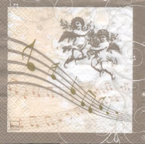 20 Servietten - 33 x 33 cm Musical of Heaven,  Weihnachten - Engel,  Weihnachten,  lunchservietten