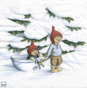 20 Servietten - 33 x 33 cm Fun with the Cup,  Winter - Schnee,  Menschen - Kinder,  Winter,  lunchservietten
