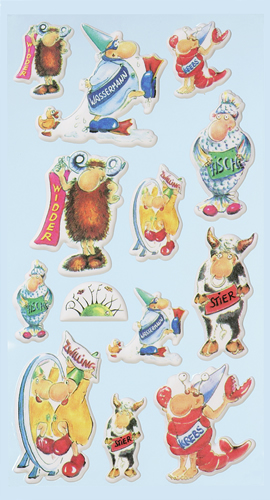 1 Bogen CREApop Softsticker ,  Muster - Figuren,  Art - Softystickers,  Jahreszeit - Everyday