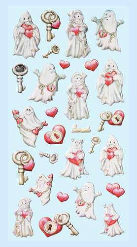 1 Bogen CREApop Softsticker , Motiv - Liebe,  Art - Softystickers,  Jahreszeit - Everyday,  Herzen