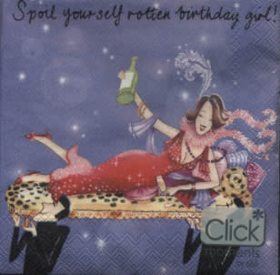 20 Servietten - 25 x 25 cm SPOIL YOURSELF ROTTEN                   ,  Ereignisse -  Sonstige,  Sonstiges - Schriften,  Menschen - Personen,  Everyday,  cocktail servietten