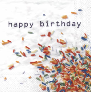 20 Servietten - 25 x 25 cm BIRTHDAY FLASH                          ,  Sonstiges - Schriften,  Ereignisse - Geburtstag,  Everyday,  cocktail servietten