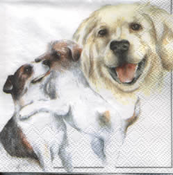20 Servietten - 25 x 25 cm DOG                                     ,  Tiere - Hunde,  Everyday,  cocktail servietten