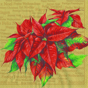 20 Servietten - 25 x 25 cm ,  Weihnachten - Weihnachtsstern,  Weihnachten,  cocktail servietten