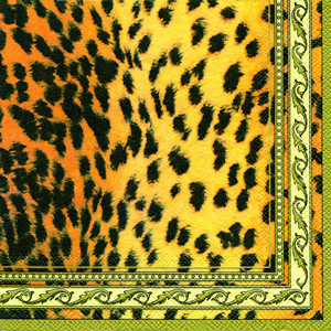 20 Servietten - 25 x 25 cm WILD THING cream                        ,  Regionen - Afrika,  Everyday,  cocktail servietten